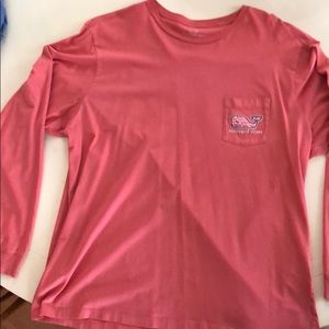 Vineyard vines long sleeve pink shirt